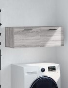 vidaXL Стенен шкаф сив сонома 100x365x35 см инженерно дърво