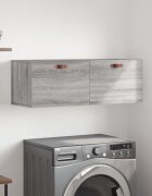 vidaXL Стенен шкаф сив сонома 100x365x35 см инженерно дърво