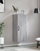 vidaXL Стенен шкаф сив сонома 345x34x90 см инженерно дърво