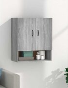 vidaXL Стенен шкаф сив сонома 60x31x70 см инженерно дърво
