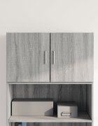 vidaXL Стенен шкаф сив сонома 70x425x40 см инженерно дърво