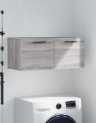vidaXL Стенен шкаф сив сонома 80x365x35 см инженерно дърво