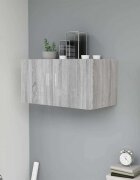vidaXL Стенен шкаф сив сонома 80x39x40 см инженерно дърво