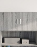 vidaXL Стенен шкаф сив сонома 80x425x40 см инженерно дърво