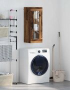 vidaXL Стенен шкаф Старо дърво 345 x 34 x 90 см