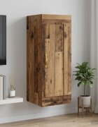 vidaXL Стенен шкаф Старо дърво 345 x 34 x 90 см Инженерна дървесина