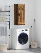 vidaXL Стенен шкаф Старо дърво 345 x 34 x 90 см Инженерна дървесина