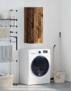 vidaXL Стенен шкаф Старо дърво 345 x 34 x 90 см Инженерна дървесина