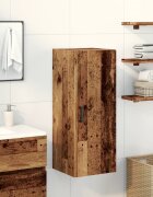 vidaXL Стенен шкаф старо дърво 345x34x90 см инженерно дърво