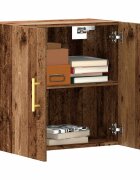 vidaXL Стенен шкаф старо дърво 60x31x60 см инженерно дърво