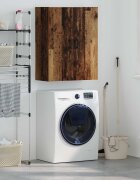 vidaXL Стенен шкаф Старо дърво 695 x 34 x 90 см Инженерна дървесина