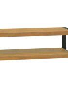 vidaXL Стенен шкаф за баня 110x45x35 см тиково дърво масив