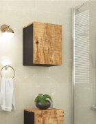 vidaXL Стенен шкаф за баня 38x33x48 см масивно мангово дърво