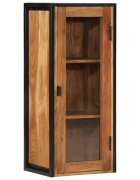 vidaXL Стенен шкаф за баня 40x30x90 см масивно акациево дърво и желязо