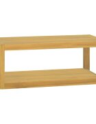 vidaXL Стенен шкаф за баня 90x45x35 см тиково дърво масив