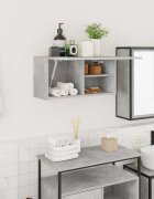 vidaXL Стенен шкаф за баня бетонно сив 60x25x30 см инженерно дърво