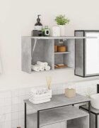 vidaXL Стенен шкаф за баня бетонно сив 60x25x40 см инженерно дърво