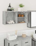 vidaXL Стенен шкаф за баня бетонно сив 80x25x40 см инженерно дърво