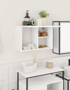 vidaXL Стенен шкаф за баня бял 60x25x40 см инженерно дърво