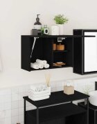 vidaXL Стенен шкаф за баня черни 60x25x40 см инженерно дърво
