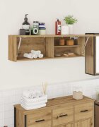 vidaXL Стенен шкаф за баня дъб артизан 100x25x30 см инженерно дърво