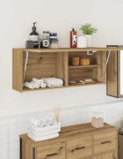 vidaXL Стенен шкаф за баня дъб артизан 100x25x40 см инженерно дърво