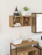 vidaXL Стенен шкаф за баня дъб артизан 60x25x30 см инженерно дърво