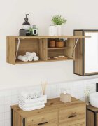 vidaXL Стенен шкаф за баня дъб артизан 80x25x30 см инженерно дърво