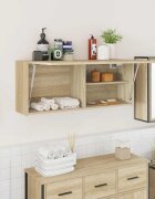 vidaXL Стенен шкаф за баня дъб сонома 100x25x40 см инженерно дърво