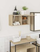 vidaXL Стенен шкаф за баня дъб сонома 60x25x30 см инженерно дърво
