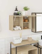 vidaXL Стенен шкаф за баня дъб сонома 60x25x40 см инженерно дърво