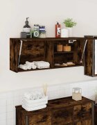 vidaXL Стенен шкаф за баня опушен дъб 100x25x40 см инженерно дърво