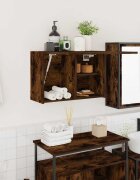 vidaXL Стенен шкаф за баня опушен дъб 60x25x40 см инженерно дърво