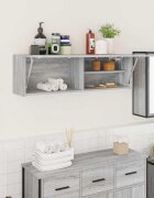 vidaXL Стенен шкаф за баня сив сонома 100x25x30 см инженерно дърво
