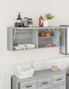 vidaXL Стенен шкаф за баня сив сонома 100x25x40 см инженерно дърво