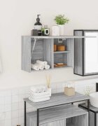 vidaXL Стенен шкаф за баня сив сонома 60x25x40 см инженерно дърво