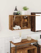 vidaXL Стенен шкаф за баня старо дърво 60x25x40 см инженерно дърво