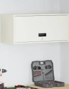 vidaXL Стенен шкаф за гараж Бяло 80 x 33 x 35 см