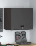 vidaXL Стенен шкаф за гараж Черно 60 x 40 x 53 см