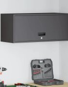 vidaXL Стенен шкаф за гараж Черно 80 x 33 x 35 см