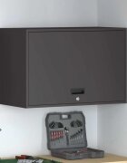vidaXL Стенен шкаф за гараж Черно 80 x 40 x 53 см