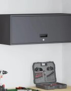 vidaXL Стенен шкаф за гараж Черно 90 x 33 x 35 см