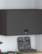 vidaXL Стенен шкаф за гараж Черно 90 x 40 x 53 см