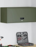 vidaXL Стенен шкаф за гараж Маслиненозелен 80 x 33 x 35 см