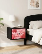 vidaXL Стенен шкаф за нощно шкафче AACHEN Черен дъб 36 x 33 x 25 см