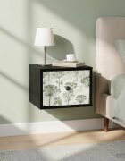 vidaXL Стенен шкаф за нощно шкафче GOTHA Черен дъб 36 x 33 x 25 см