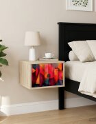 vidaXL Стенен шкаф за нощно шкафче HEESCH Дъб сонома 36 x 33 x 25 см