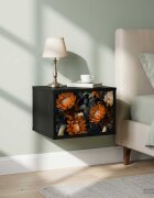 vidaXL Стенен шкаф за нощно шкафче LOCHEM Черен дъб 36 x 33 x 25 см