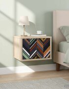 vidaXL Стенен шкаф за нощно шкафче OMMEN Дъб сонома 36 x 33 x 25 см