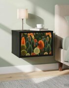 vidaXL Стенен шкаф за нощно шкафче ZAANDAM Черен дъб 36 x 33 x 25 см
